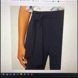 RW&CO Belted High-Waist Tapered Leg Pant